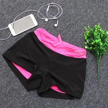 Women Quick Drying Yoga Double Layer Sport Short Outdoor Sports Fitness Gym Yoga Running Shorts