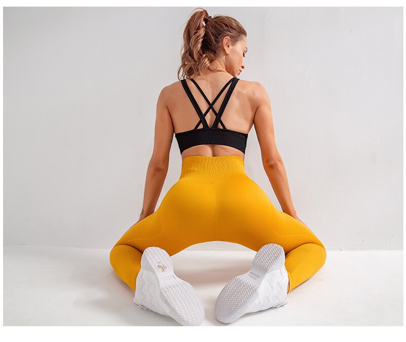 GUTASHYE Seamless High Waist Yoga Leggings Tights Women Workout Mesh Breathable Fitness Clothing Training Pants Female yoga pant