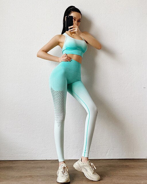 Women Yoga Clothes Seamless Leggings+Bra Gym Clothing Along Buy Workout Sport Suit Female BRA Fitness Set Active Wear